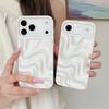 Мягкий противоударный чехол 3D Жемчужно-белый для iPhone 13/14/15/16/17 Pro Max