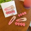 Cute Love Hairpins Girls Korean Frosted Hair Clips Acrylic Fashion Barrette Trendy Girls Hair Accessories Jewelry Pins