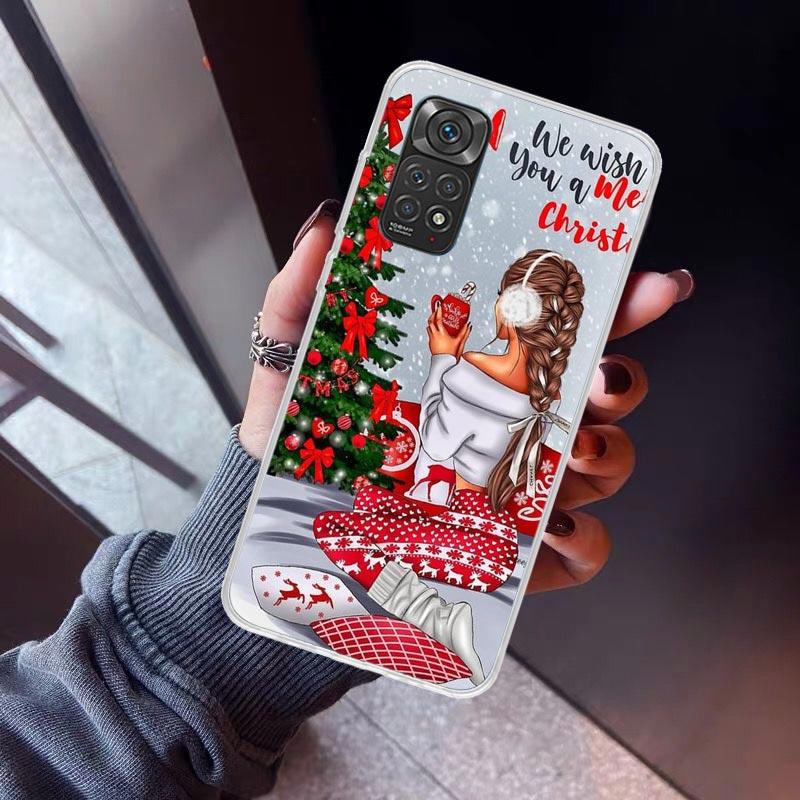 Christmas Girls Tree Gift Phone Case For Xiaomi Redmi Note 10 11 12 13 14 15 Pro Plus 11S 12S 14S 11T 11E 10S Soft TPU Back Cove