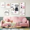 Fashion Gift Painting Still Life Art Girl Jewelry Pink POSTER CANVAS PAINTING Living Room Corridor Study Home Decoration Mural No Frame
