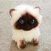 Simulation Cat Brown and White Siamese Cat Ragdoll Cats Cat Plush Toy Stuffed Animals Stuffed Toys
