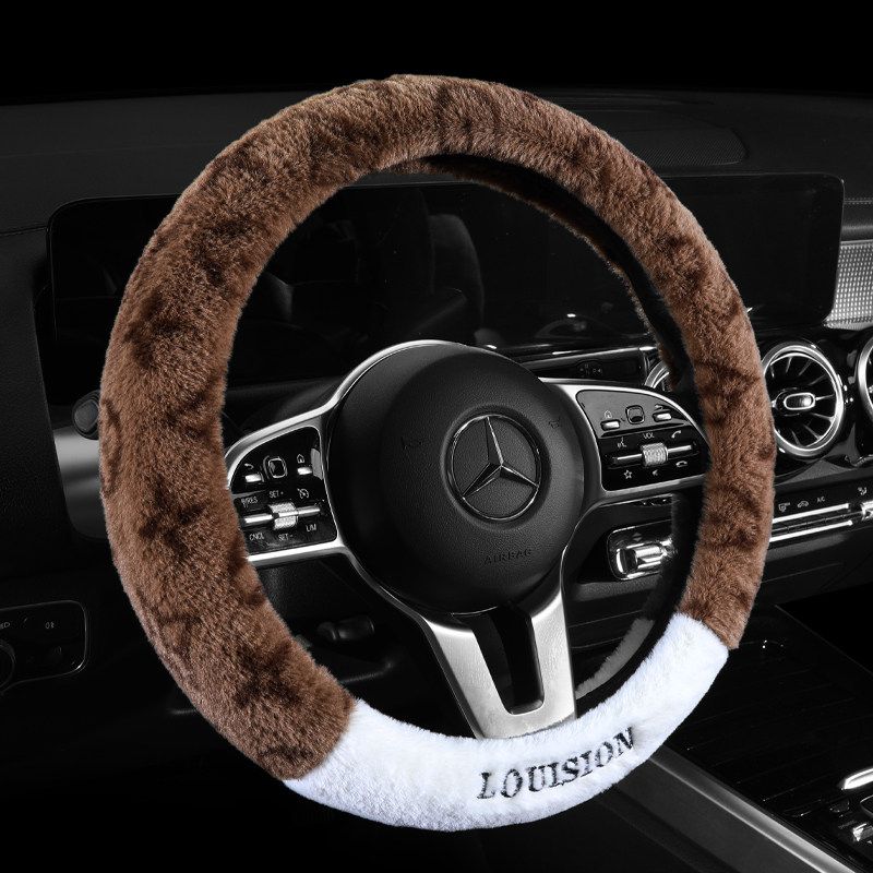 Plush Winter Car Steering Wheel Cover, Trendy and Cute for Women, Car Handle Cover for Girls, Winter Car Accessories