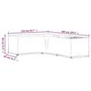 VidaXL L-shaped Patio Furniture Cover 16 Eyelets 210x260x80cm 319325