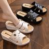 Women Shoes Summer Slippers Women Wear Outside Thick Sole Wedge Heels Fashion Slippers Soft Bottom Mother Shoes