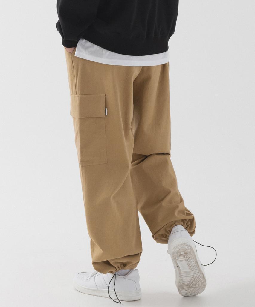PIANER [2 Pack] String Wide Cotton Cargo Pants (5 Colors)