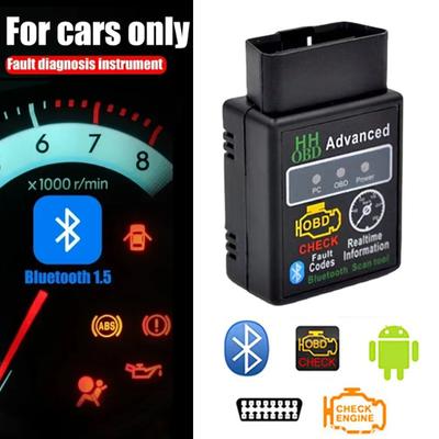 Автомобильный сканер OBD2 Elm327 Bluetooth, диагностический сканер неисправностей автомобиля, считыватель кодов V1.5 OBDII, автоматический диагностический инструмент неисправностей для Android IOS