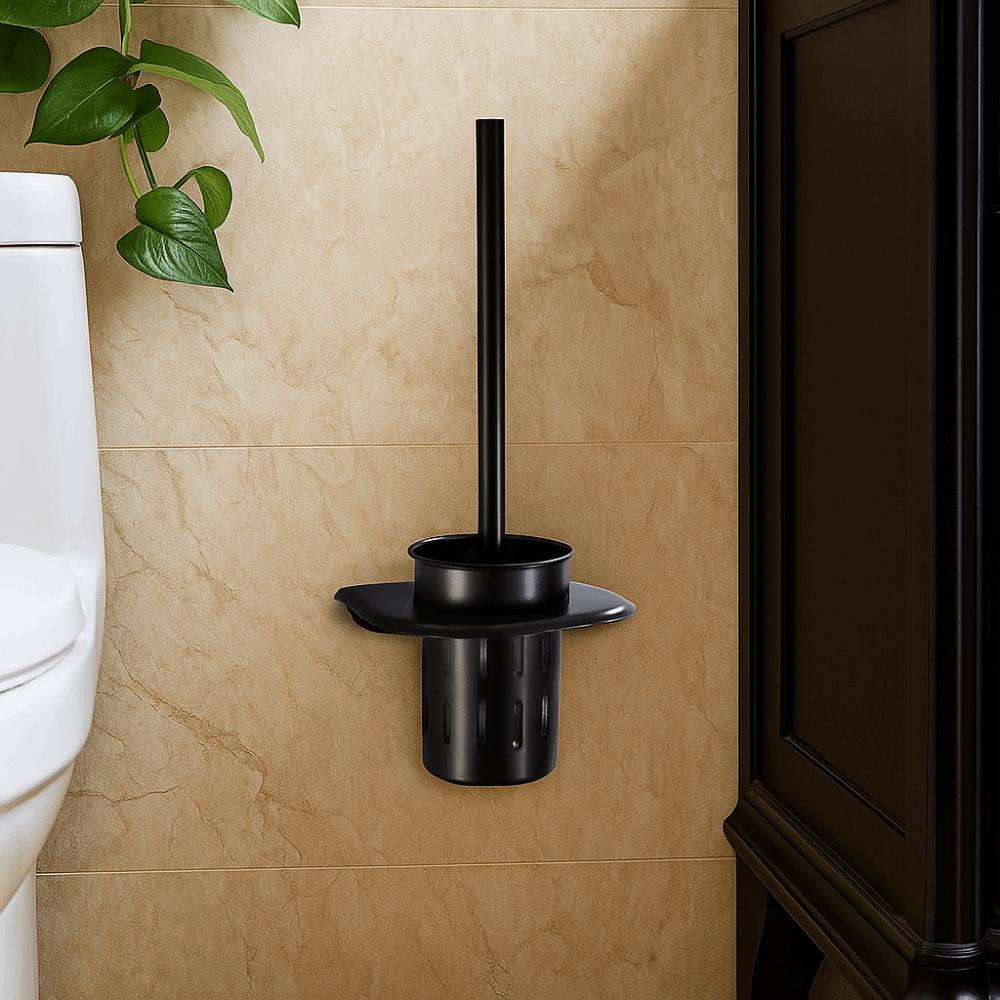 Wall Mounted Toilet Cleaning Brush Long Handle Toilet Brush Holder Bathroom Accessories