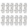 M3 12Pcs Stainless Steel Wire Rope Clips Double Grips Cable Clamps Fixing Wirerope Clips