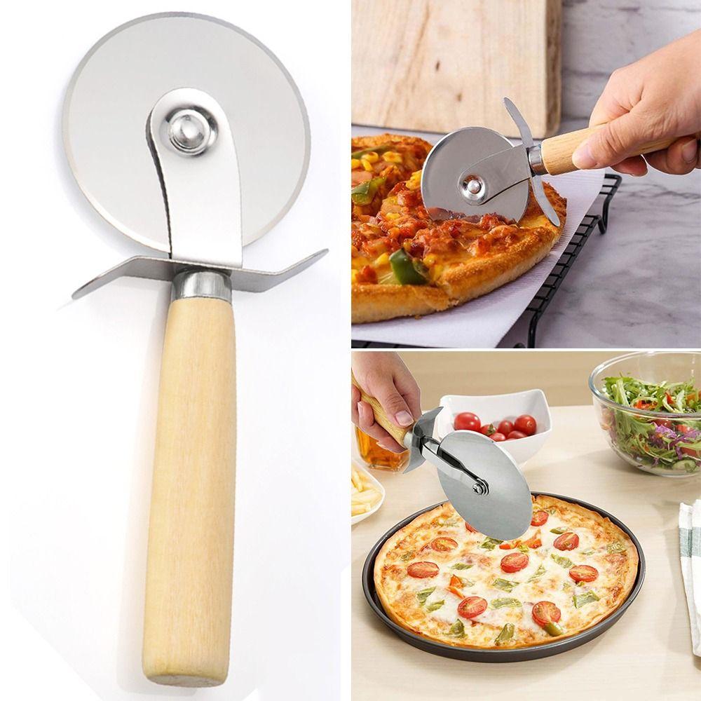 Кухонные инструменты из нержавеющей стали для теста, нож для пиццы, резак для выпечки, режущее колесо, слайсер для теста
