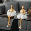 Abstract Cloud Ballet Girl Desk Figurine Ornament – Creative Home & Study Decoration