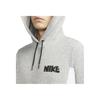 Nike Logo Print Spliced Color-Block Sports Hoodie Men Hoodie Grey CZ4695-063