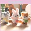 Plush Mini Cute Dog And Rabbit Keychain Fluffy Accessory With Soft Pp Cotton Filling