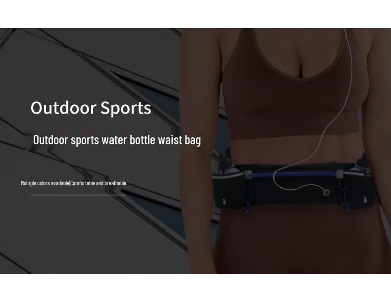 Многофункциональная поясная сумка для занятий спортом на открытом воздухе, с держателем для бутылки с водой