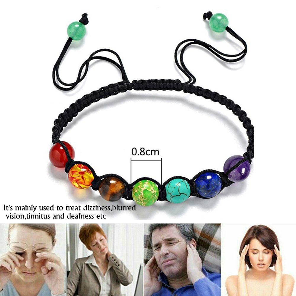 Украшения Рейки для глаз Исцеление Баланс Браслеты из натурального камня Браслет 7 чакр Браслет из натурального камня