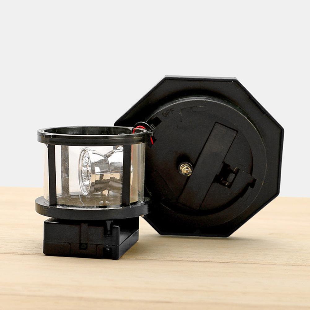 Lighthouse Shape Solar LED Light Garden Fence Outdoor Beacon Rotating Beam Lamp