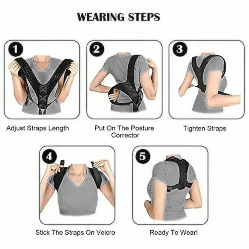 Back Posture Correction Belt Hunchback Prevention Correction of Sitting Posture Unisex Breathable Body Shaping Back Posture Corr