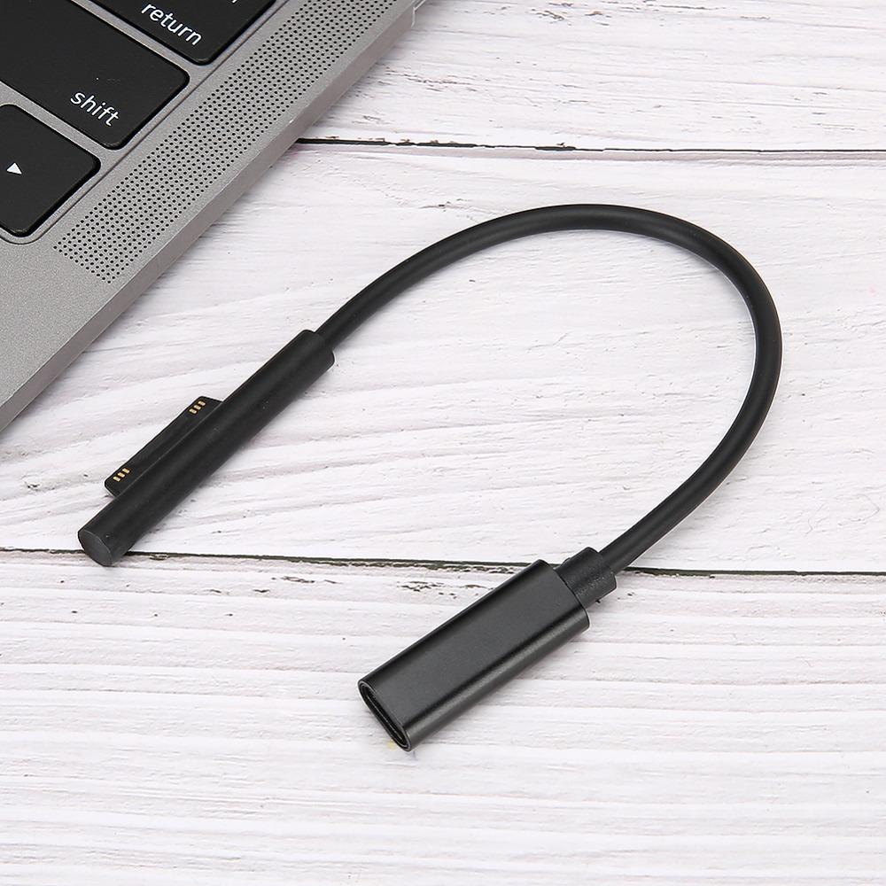 15V TypeC Female Cable for for Microsoft Surface Pro 3/4/5/6 Tablet Charging