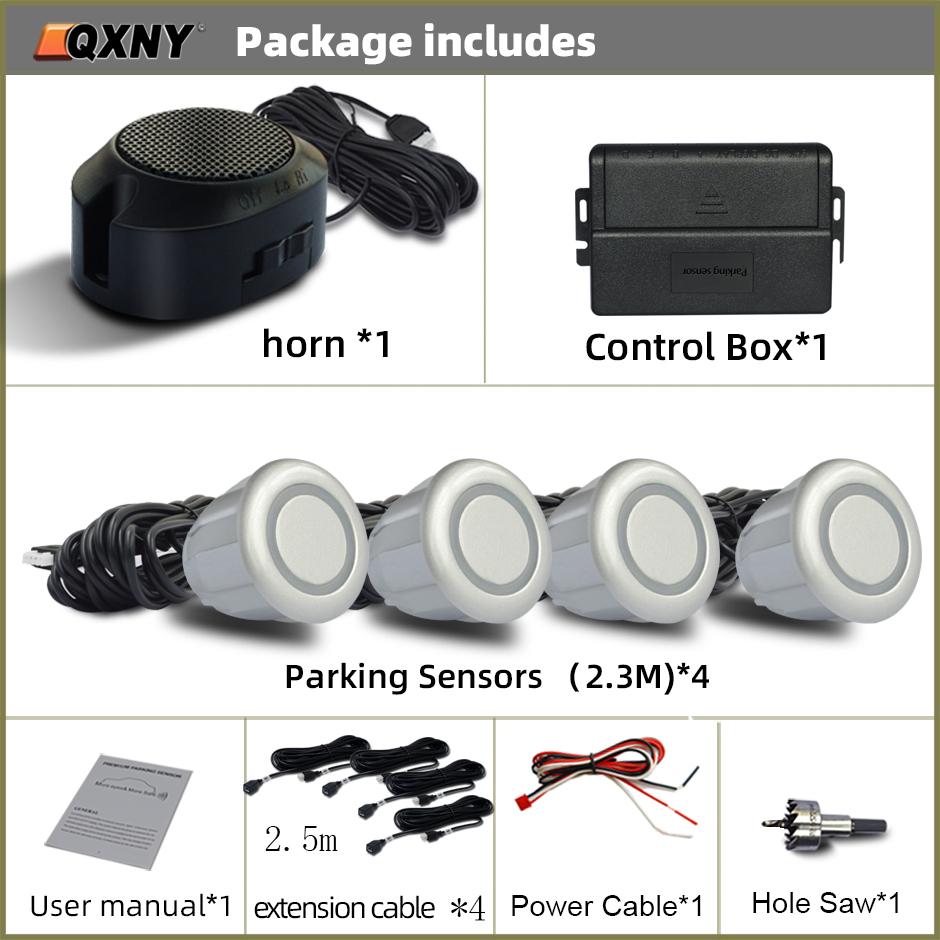 Профессиональный комплект датчиков парковки спереди автомобиля, система помощи водителю парктроника, громкость зуммера, регулируемая, универсальная