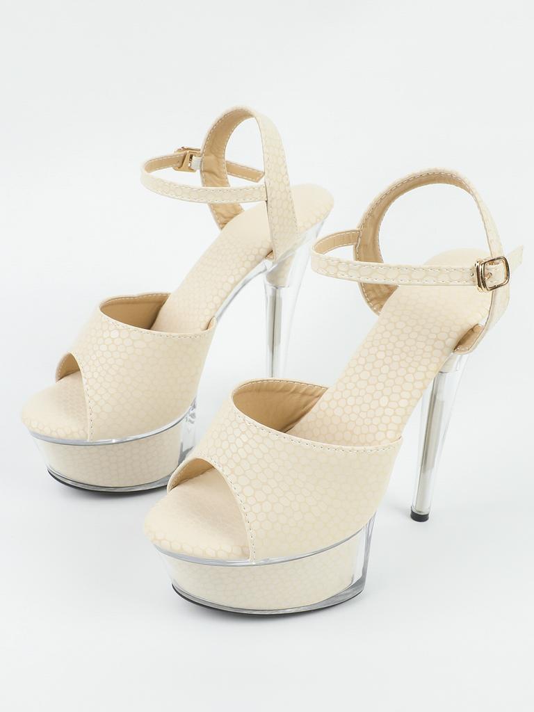 Женские босоножки на платформе, очень высокие каблуки 15 см, тонкий каблук, водонепроницаемые сандалии для стола, свадебные туфли со стразами LFD-190-A15