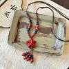 Tassel Ethnic Style Necklace Colorful Beads Bohemian Style Necklace Long Sweater Chain  Girls Gifts