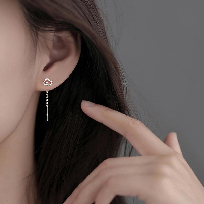 Новый продукт Yunduo Ear Cable женские темпераментные простые длинные маленькие серьги-облака новые аксессуары для ушей