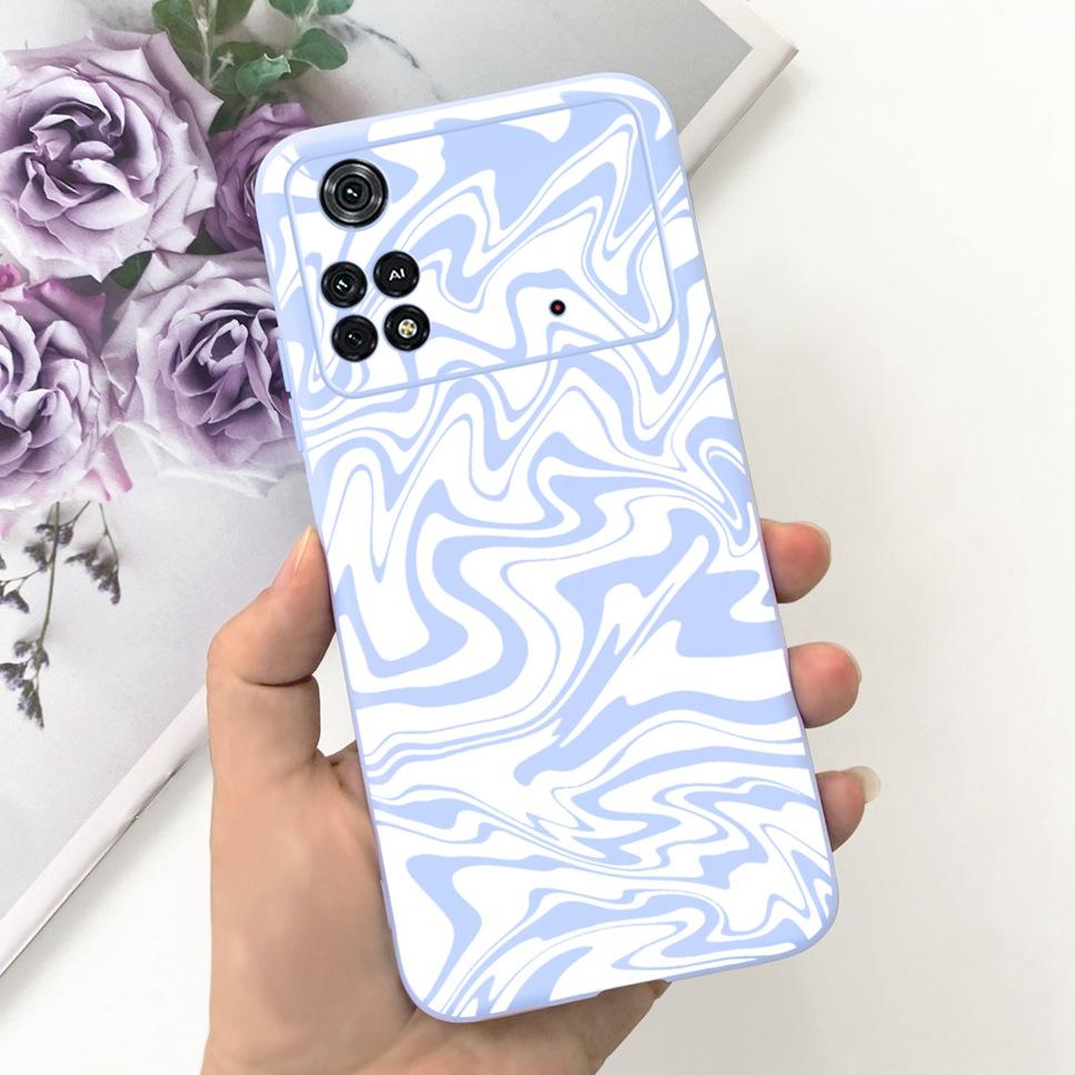 For Xiaomi Poco M4 Pro 4G Case Little Daisy Astronaut Pattern Soft Silicone Covers For Xiaomi Poco M4Pro 6.43"Bumper Phone Cases