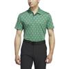 Мужская футболка Adidas Golf HEAT.RDY с коротким рукавом, жаккардовая, цвет: Колледж-зеленый