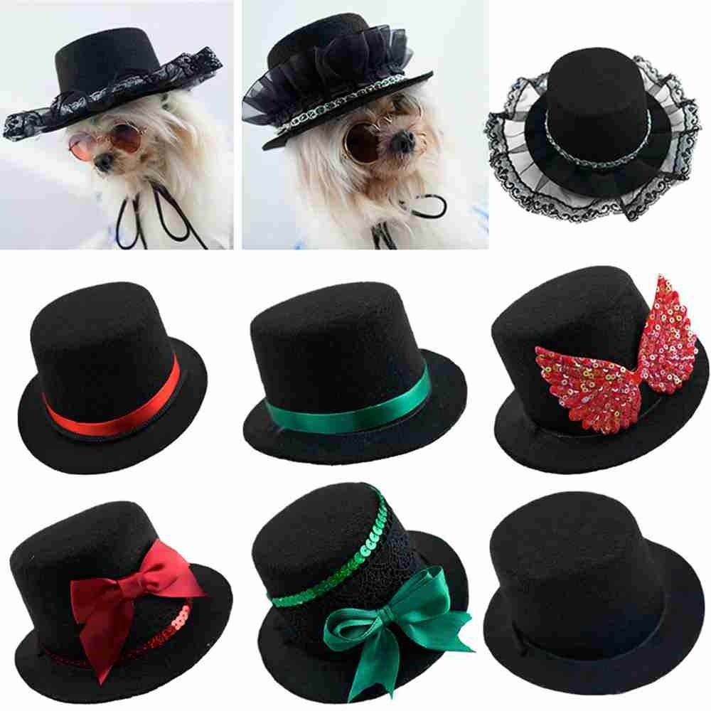 Pet Accessories Dog Costume Top Hat Party Cosplay Dogs Caps Headwear Pet Gentleman Hats Cowboy Hat