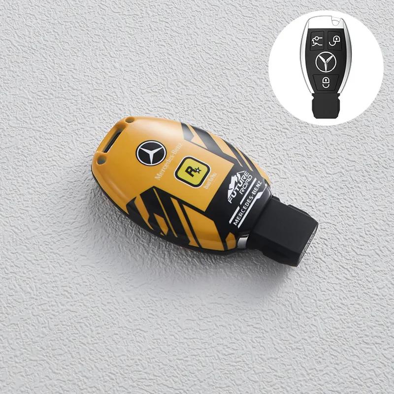 SUG2 Car Key Case Cover for Mercedes Benz C S A Class W206 W223 S350 C260 C300 S400 S450 S480 S500 Smart Key Holder Keychain