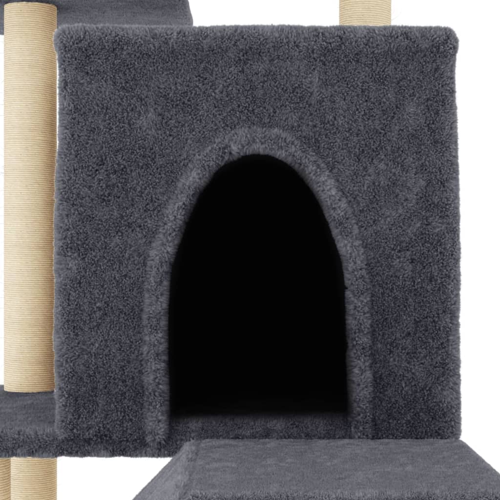 Scratching Post with Sisal Scratching Posts Dark Grey 110.5 cm