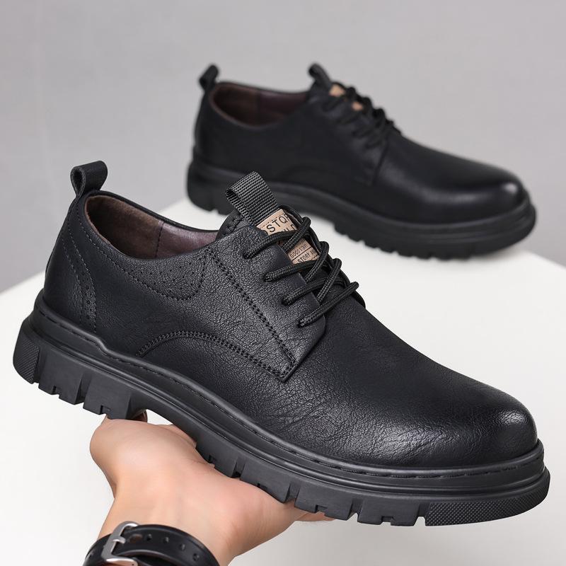 Men's Shoes 2025 New Cowhide Soft-soled Business Leather Shoes Men's Trend Versatile Four-season Wedding Shoes