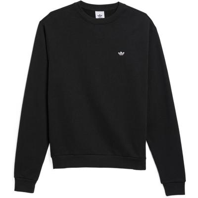 adidas Оригинальный свитшот с круглым вырезом и вышитым логотипом в виде трилистника, топы унисекс, черный HK9868