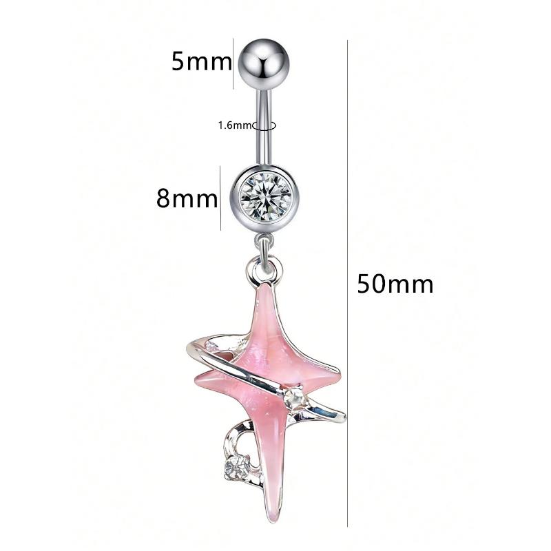 Crystal Steel Belly Button Sexy Navel Piercing Navel Women Dangling Body Navel Jewelry Belly Button Rings Charm