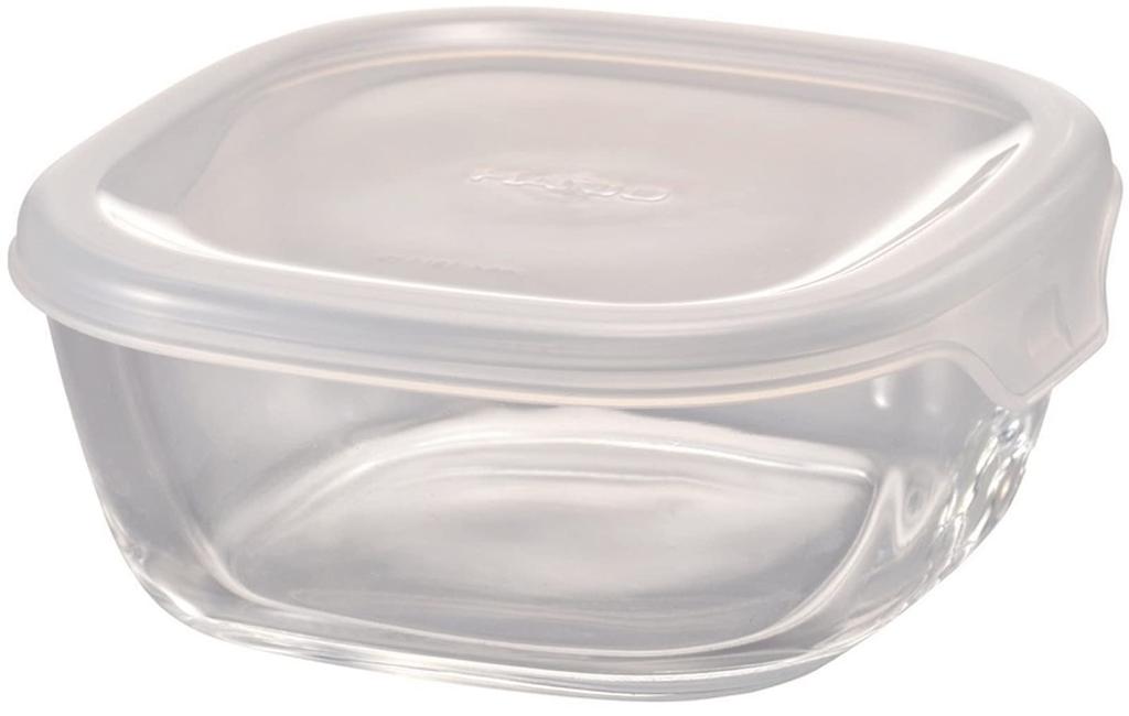 Hario Сделано в Японии Стеклянный квадратный контейнер для хранения 250 мл BUONO kitchen Набор из 6 прозрачных термостойких контейнеров, KST-25-TW