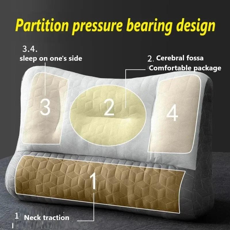 Подушка из латекса с эффектом памяти, ортопедическая подушка для шеи, помощь во сне, высокоэластичная, мягкая, пористая, подходит для дома