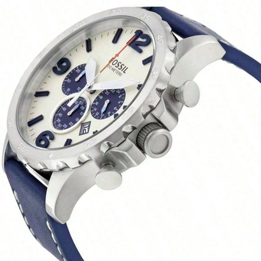 Мужские спортивные кварцевые часы - Водонепроницаемость 100 метров - Кожаный ремешок - Многофункциональные наручные часы для ежедневных спортивных занятий