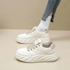 White Shoes for Women New Spring and Autumn Ins Tide All-Match Thick Bottom Board Shoes Increased by Running Leisure Sneaker