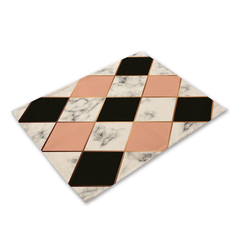 Домашний декор, льняные коврики для обеденного стола, роскошные кухонные салфетки с скандинавским геометрическим узором, 40X30 см, подставки под чашки и миски