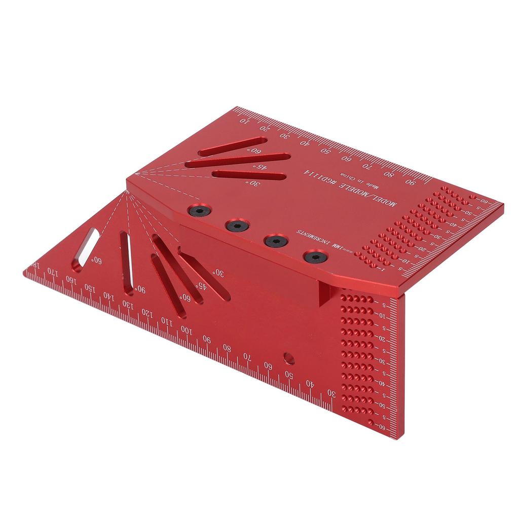Квадратная измерительная линейка многофункциональная алюминиевый сплав 30 45 60 90 градусов 3D измерение угла скоса
