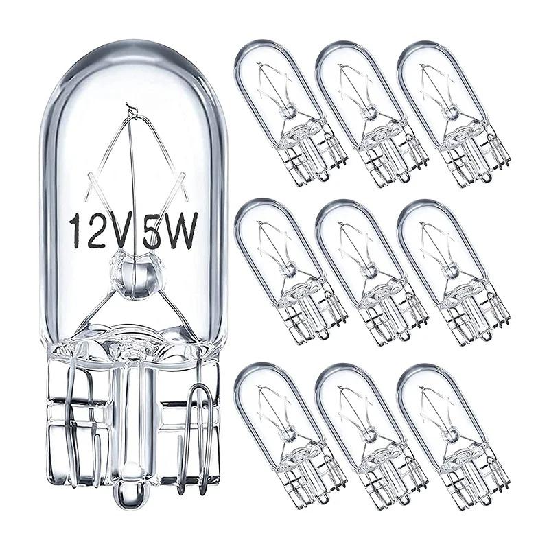 T10 501 Halogen Bulb 12V 5W Car License Plate Light 10PCS