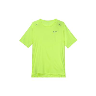 Dri-Fit Rise 365 Running Дышащая быстросохнущая повседневная спортивная футболка с короткими рукавами Мужские топы Флуоресцентно-желтый CZ9185-702