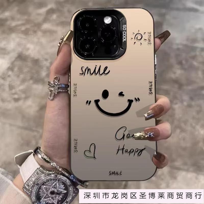 Новый модный смайлик подходит для чехла на телефон iphone16 Apple 15promax/14 противоударный 13pro12 тренд