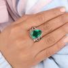 Хромовый диопсид Драгоценный камень 925 Стерлинговое серебро Ювелирное изделие Кольцо ручной работы Для свадьбы RR-57-7