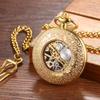 Lancardo Карманные часы-ожерелье с ручным заводом, карманные часы Ryuho с аналоговым дисплеем, золото, мужские, женские
