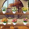 Artificial Flower Pot Chrysanthemum Desktop Decor Plastic Everlasting Fake Potted Plant