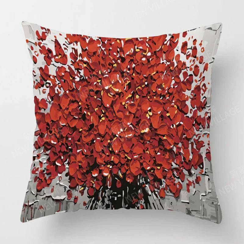Чехлы для подушек для украшения гостиной дома Чехол для подушки в стиле винтажной масляной живописи 45*45 наволочка 40x40см 50x50 45x45