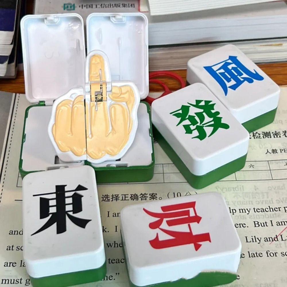 Брелок для ключей Lucky Mahjong, забавный брелок для пары, подвесной аксессуар в китайском стиле, брелок унисекс