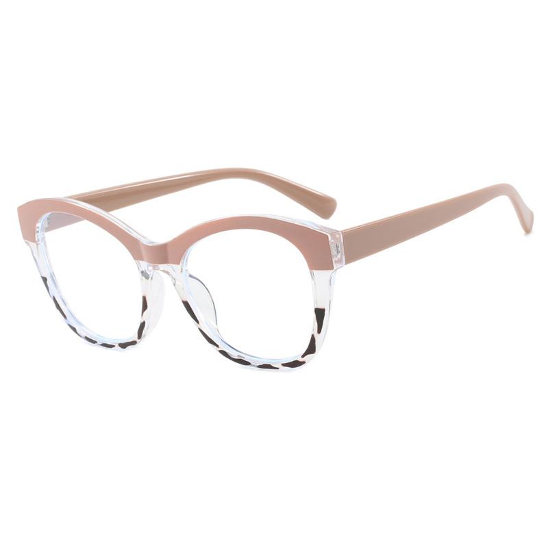 Дизайн Роскошного Бренда Анти-Синий Свет Большие Женские Лоскутный Цвет Рамки Фотохромные Очки для Гиперметропии Персонализированные +100~+600