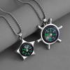 Кулон Наружный Компас Многофункциональный Компас-Штурвал для Спасательной Лодки Ювелирное Изделие Ожерелье