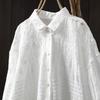 Dimanaf 2025 New Spring Shirt Women Lace Blouse Long Sleeve Basic Fashion Tops Tees Casual Loose White Tees